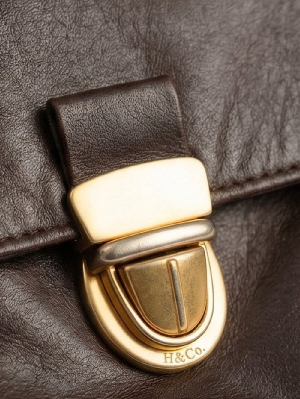 Vintage Lord & Taylor Brown Leather Crossbody Bag - Picture 8 of 9